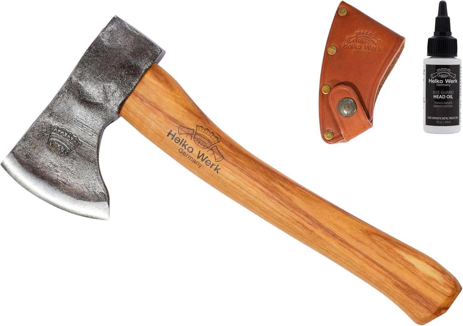 1844 Helko Werk Germany Traditional Hessen Woodworker Felling Axe (13563) | Made in Germany Hand Forged Felling Axe and Cutting Forest Axe for Felling Trees Head 2-3/4 lbs, Handle 28 inches