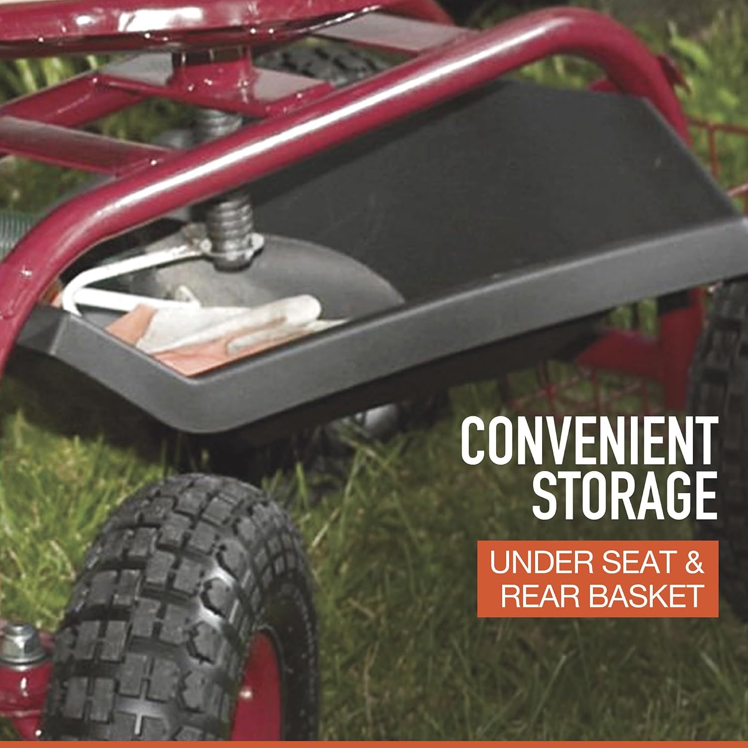 Ironton Rolling Garden Seat with Turnbar | Yard and acreage maintenance, Lawn and garden use, Durable outdoor operation, Easy setup