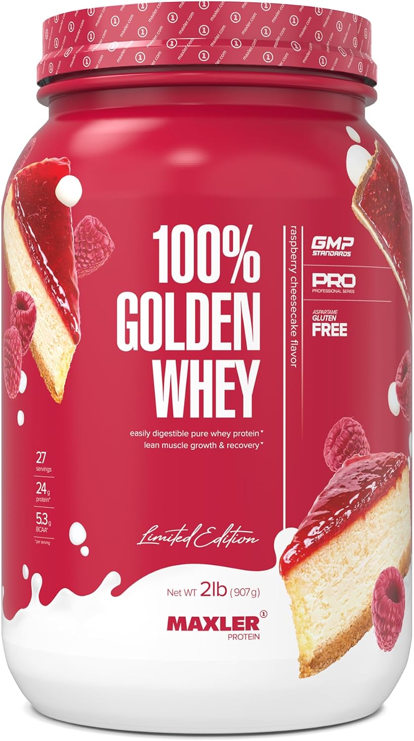 100% Golden Whey Protein - 24g of Protein per Serving - Whey Protein Powder for Pre Post Workout - Fast-Absorbing Whey Concentrate, Isolate & Hydrolysate Blend - Vanilla Ice Cream 2 lb