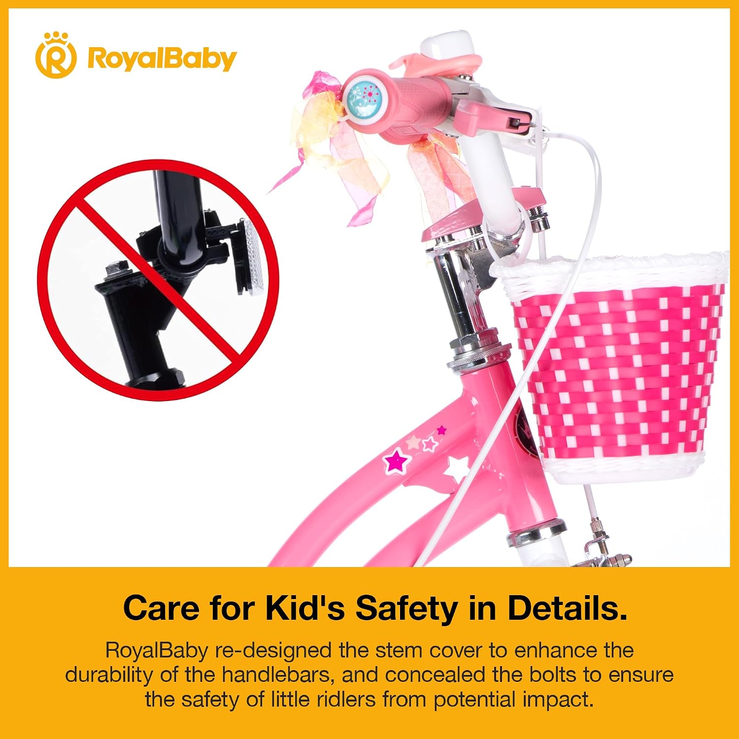 RoyalBaby Girls Bike Classic & EZ Kids Bike, Balance and Pedal Bicycle, 12 14 16 18 20 Inch Toddlers to Big Kids 3-10 Years