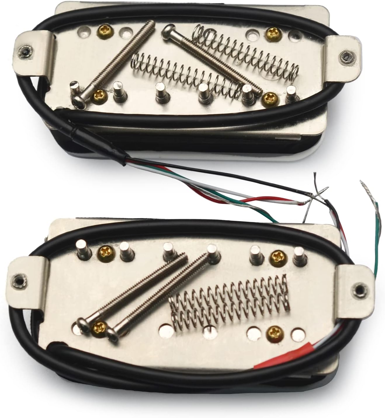 SAPHUE Alnico 5 Humbucker Pickup Double Coil Electric Guitar Pickups Set with Neck and Bridge with Prewired and Screws Parts Accessories Kit Black