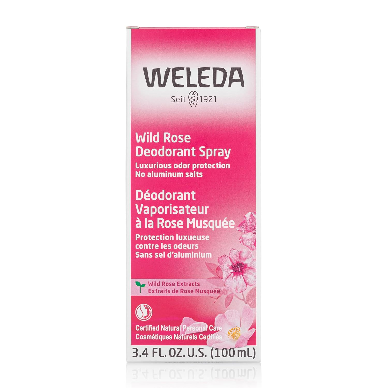 Weleda Wild Rose 24h Deodorant Spray, 3.4 Ounce