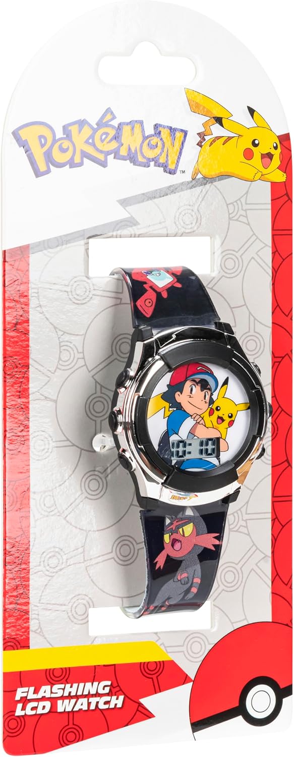 Accutime Kids Pokemon Digital LCD Quartz Watch for Boys, Girls, and Adults All Ages