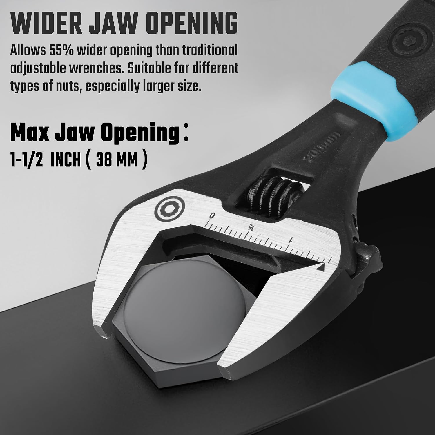 DURATECH 10-Inch Wide Jaw Adjustable Wrench