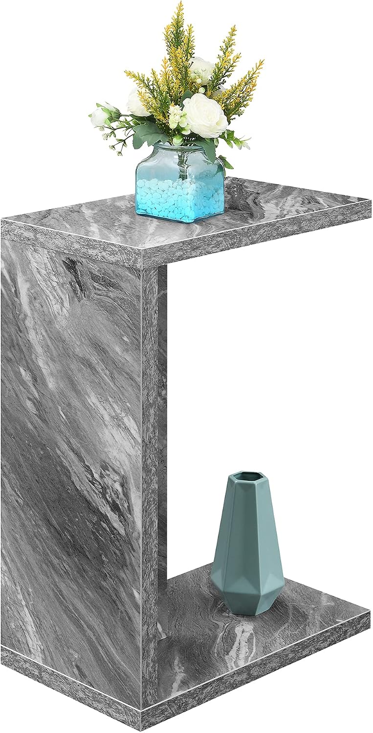 Convenience Concepts Northfield Admiral C Shaped End Table 18" - Contemporary Modern C Shaped Side Table
