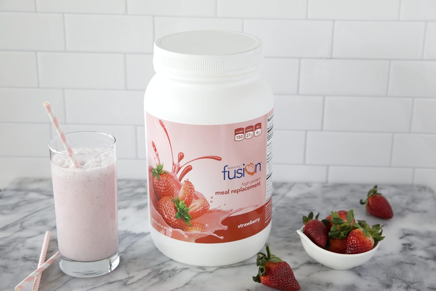 Bariatric Fusion Cappucino Meal Replacement 27g Protein Powder, 21 Serving Tub for Bariatric Surgery Patients Including Gastric Bypass and Sleeve Gastrectomy - No Gluten, Aspartame or Sugar