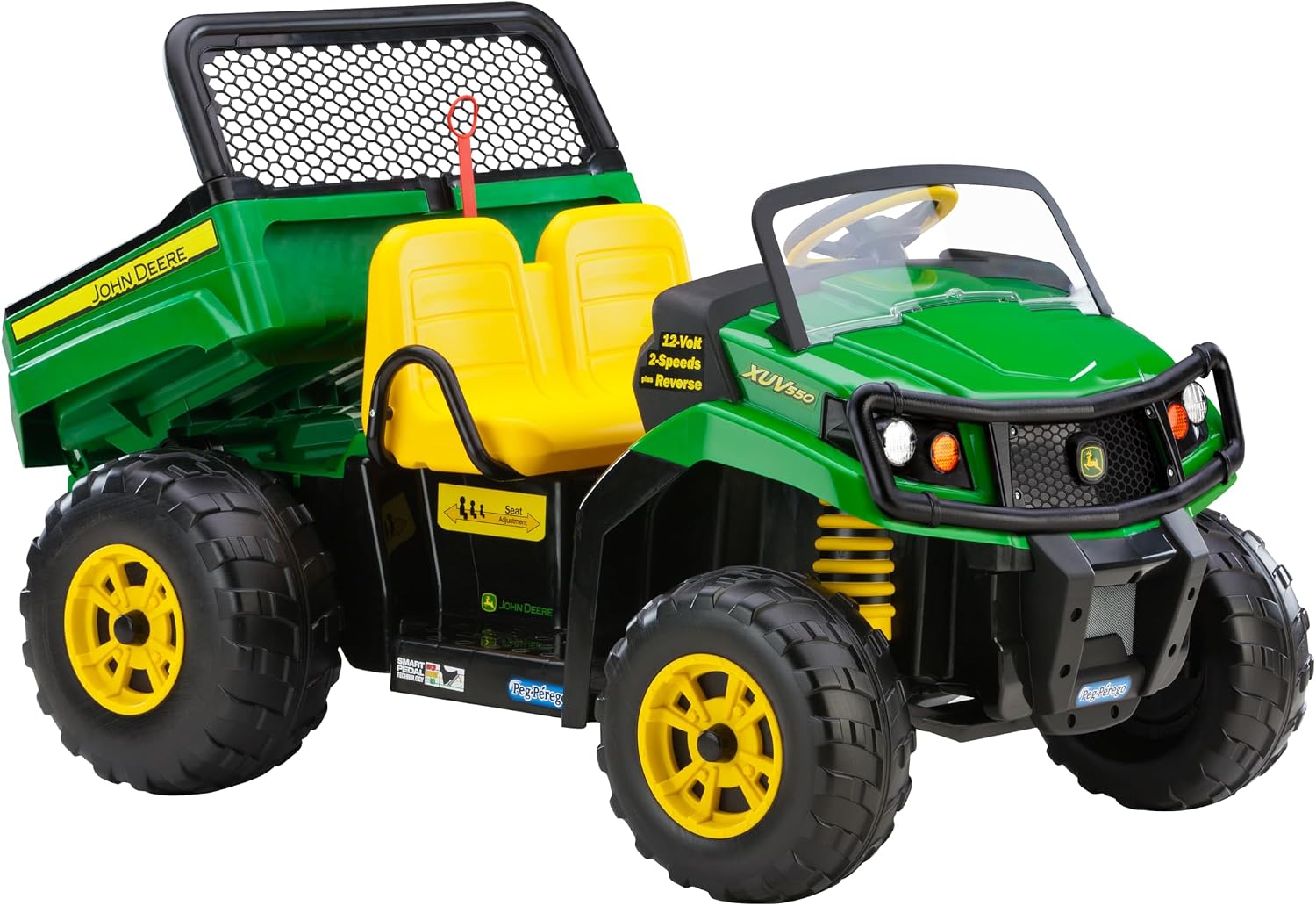 Peg Perego John Deere Gator XUV Extra-Large 12 Volt Ride-on, Durable Design for Kids 3-8, Green