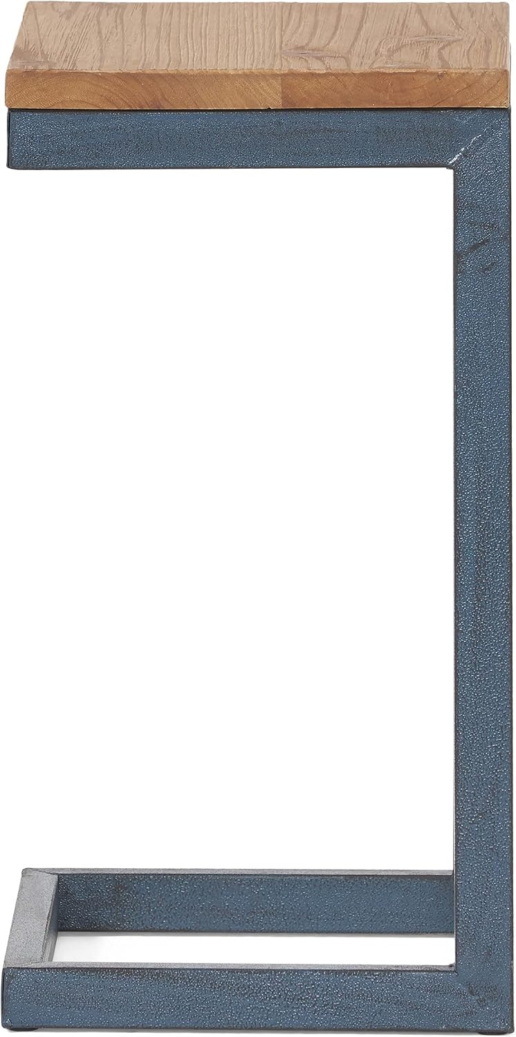 Christopher Knight Home Caspian Outdoor Firwood C Shaped Table, Antique Finish, Small, 10.25 in x 12.75 in x 19.5 in