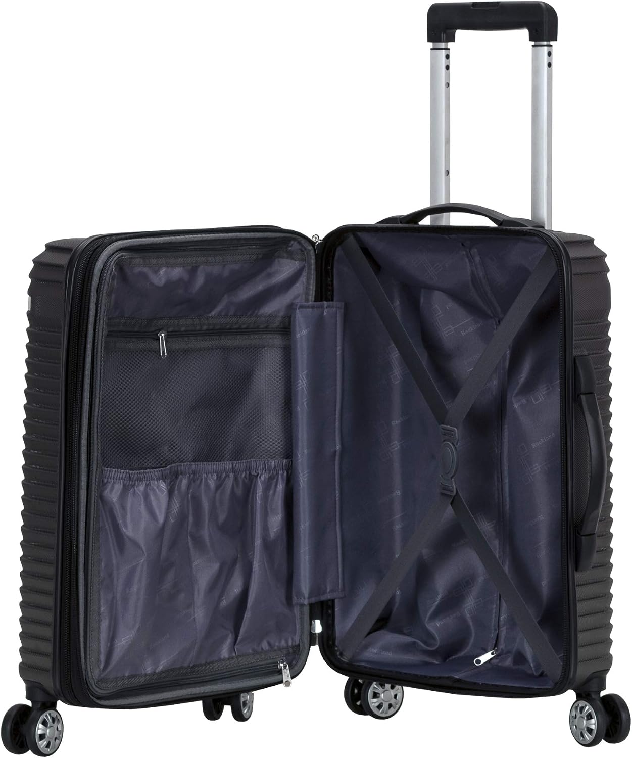 Rockland Star Trail Hardside 2 Piece Expandable Spinner Wheel Luggage Set, (20"/24"/28"), Champagne