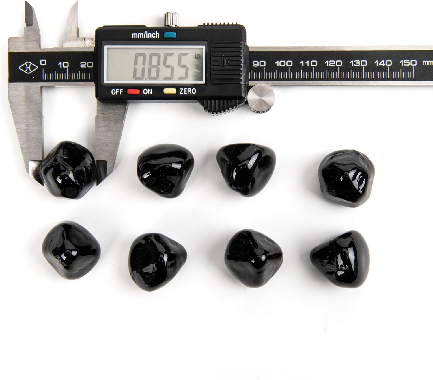 Fire Glass Diamond 1 Inch Fire Pit Glass Rocks for Propane or Gas Fire Pit （10 Pounds Margarita Azura Blue ） Gift Package