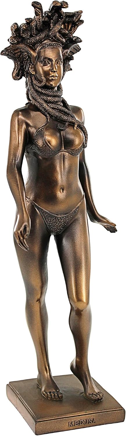 Design Toscano KY71304 Hebe Greek Woman Patron of Youth Indoor/Outdoor Garden Statue, Large Size, 10 inches Wide, 32 inches Tall, Handcast Polyresin, Antique Stone Finish