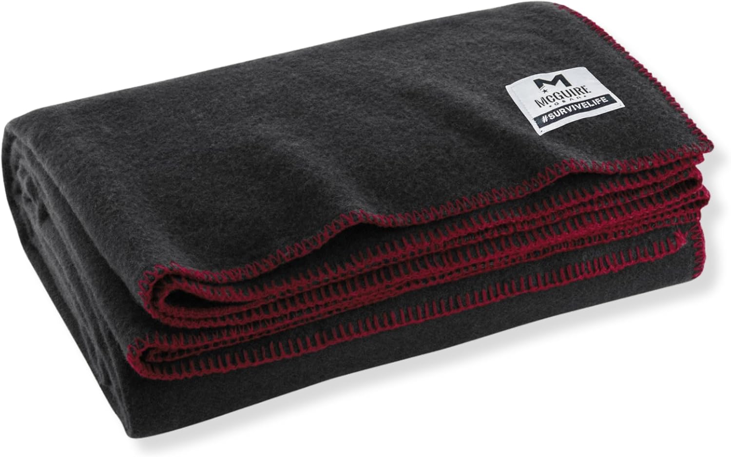 M MCGUIRE GEAR Heavy Duty Wool Blanket, Survival, Emergency, and First Aid Use – Mil-Spec, Fire Retardant