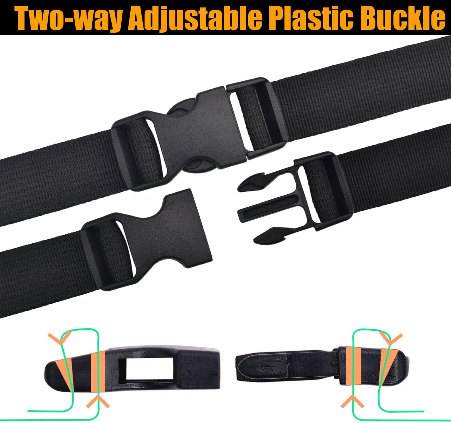 Buckle 1" Wide Inside, Quick Side Release Buckle for 1 inch/25mm Webbing Straps