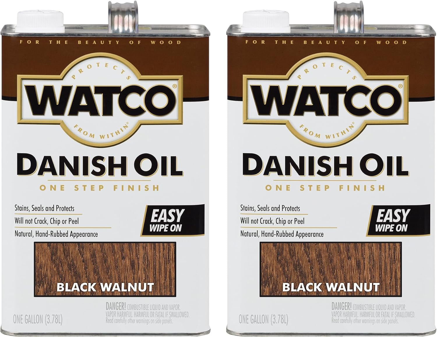 Watco 65351 Danish Oil Wood Finish, Pint, Black Walnut