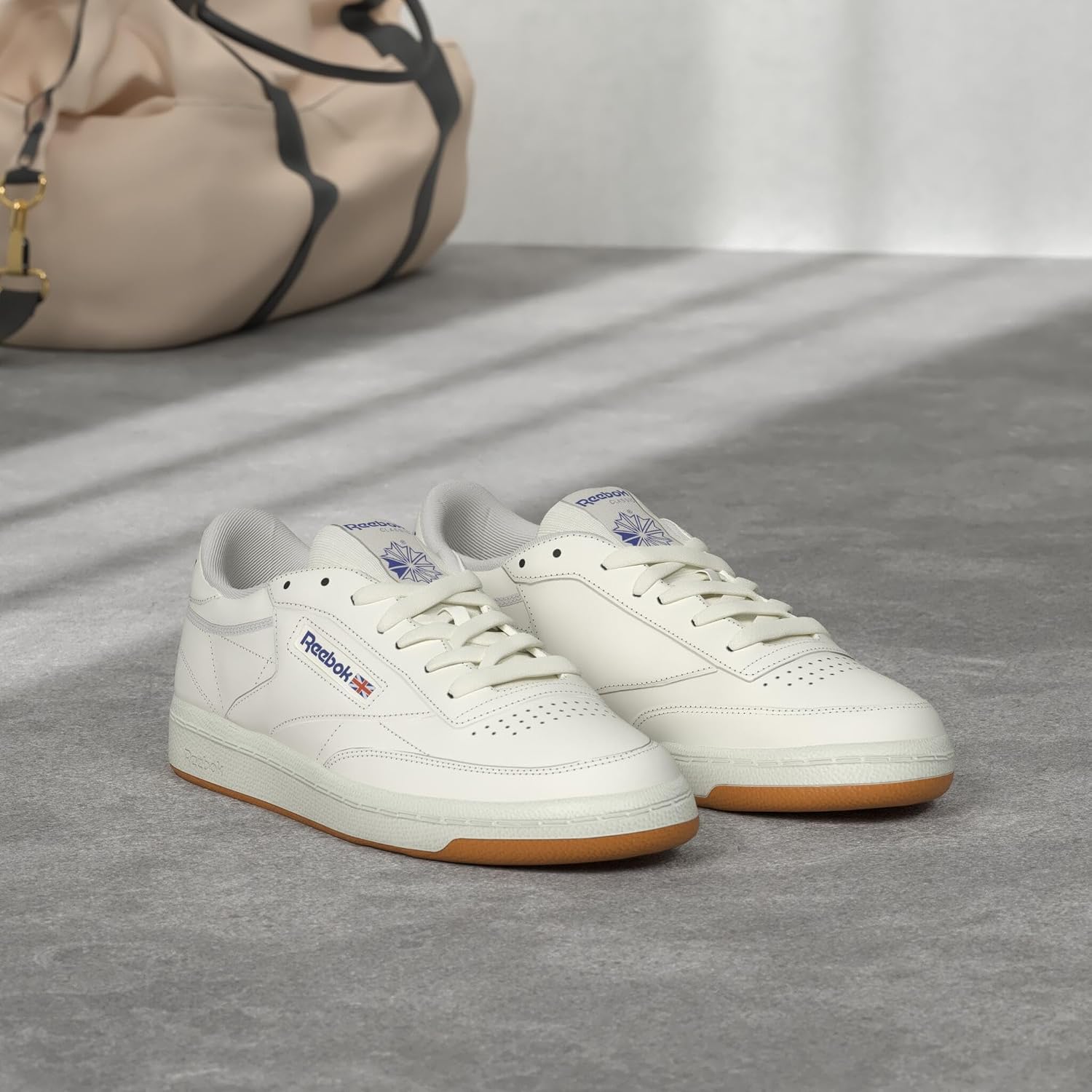 Reebok Club C 85 Mens Tennis Shoes, Casual Fashion White Sneakers for Men