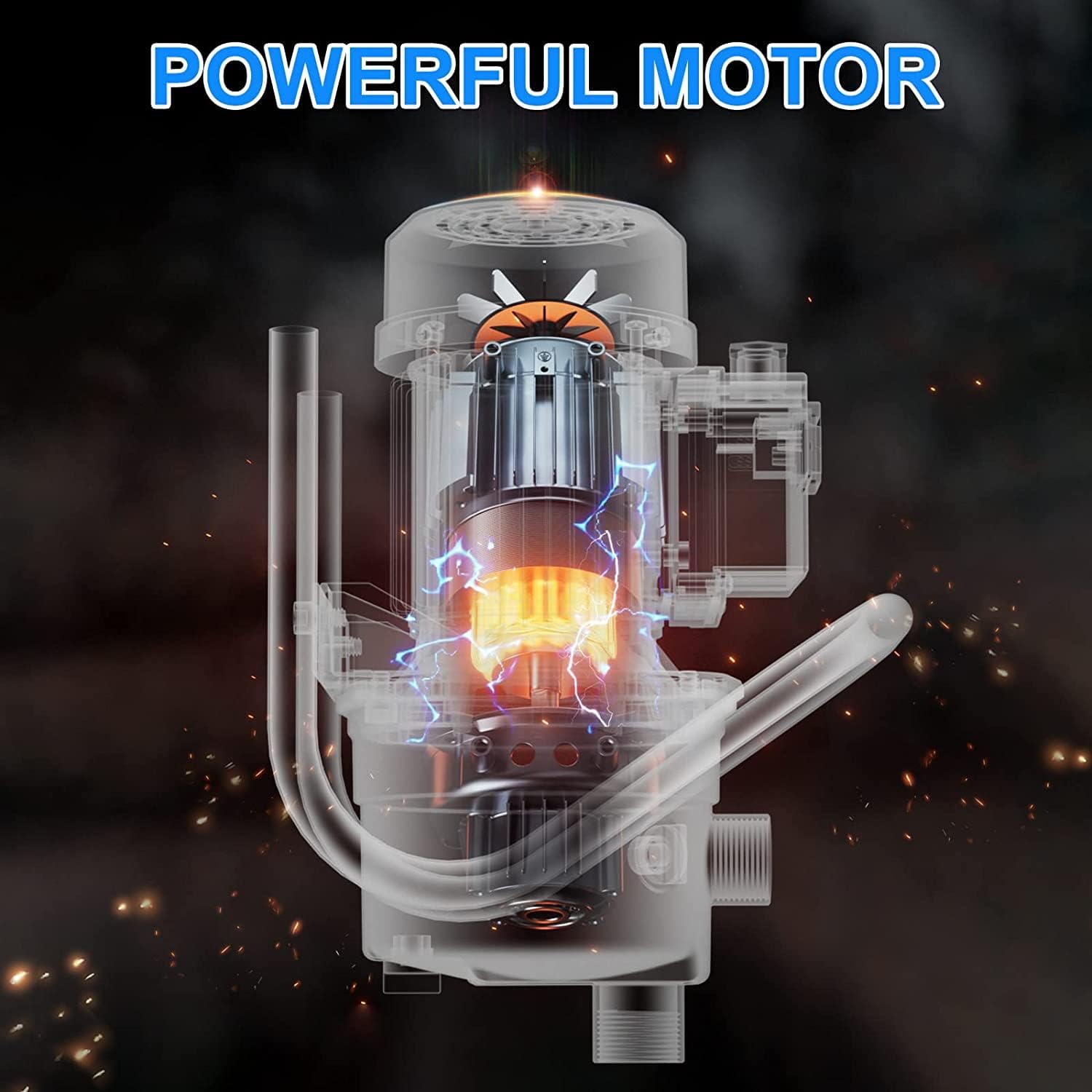 Water Transfer Pump 110V Shallow Well Pump 1.5HP 1600GPH Electric Portable Garden Pressure Booster Pumps for Pool Draining Farm Irrigation Lake Lawn