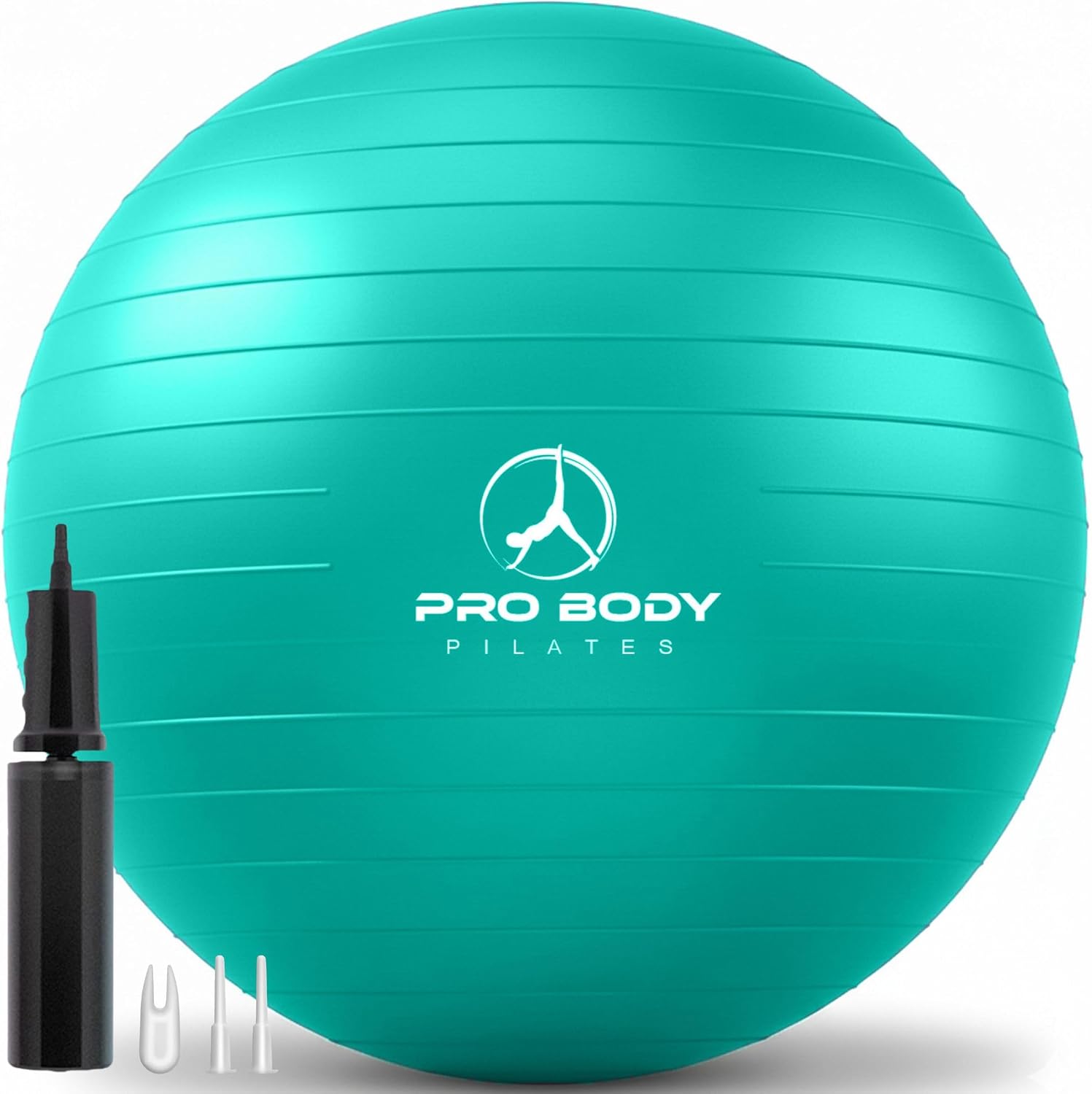 ProBody Pilates Yoga Ball - Gym Grade Exercise Ball | Sizes 45/55/65/75/85 cm, 880 lb Load, CA 10P Cert, PT & Prenatal Use, Recommended by OBs, Pump