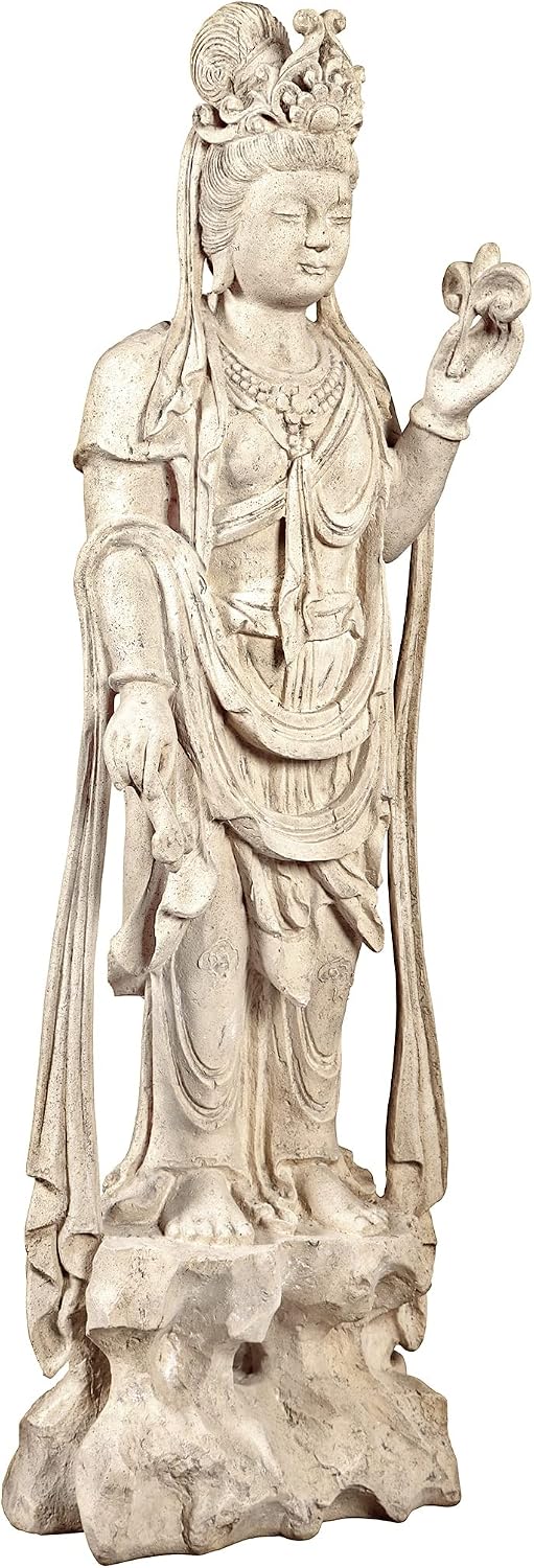 Design Toscano Neolithic Style Gaia Earth Mother Woman Indoor/Outdoor Garden Statue, 40 inches tall, Cast Stone Resin, Rough Stone Finish
