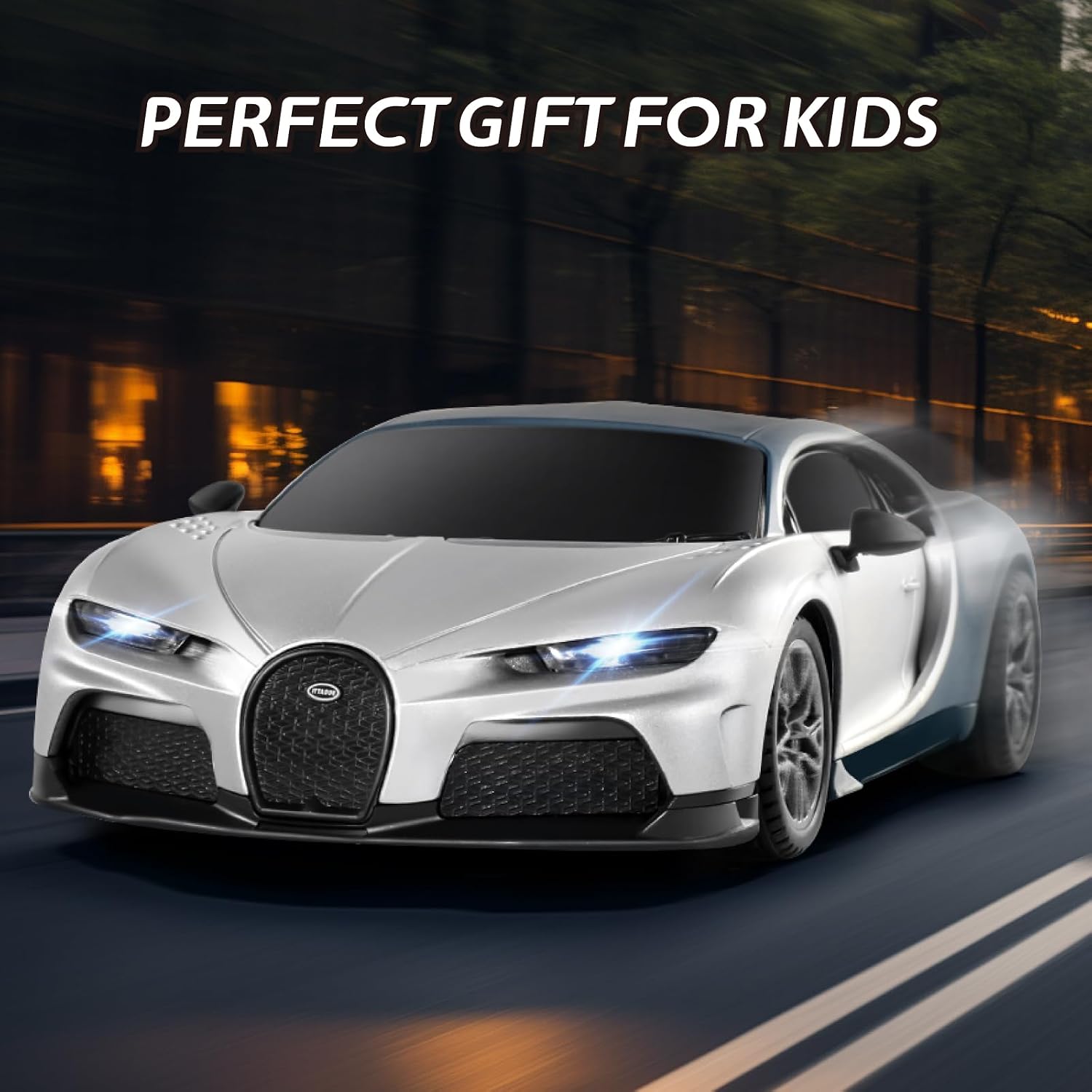 MIEBELY Licensed Bugatti Divo 1:24 Model RC Race Car for Kids Adults | Officially licensed;2.4GHz control; LED headlights;3.7V battery;sturdy ABS;indoor/outdoor play;gift for boys & collectors