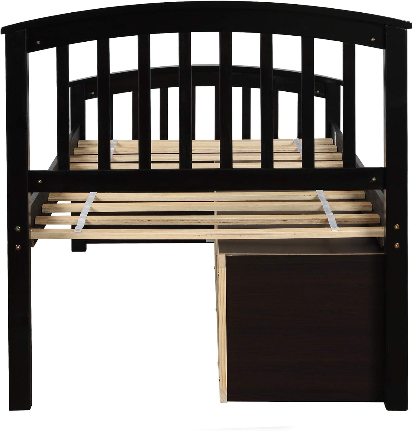 Harper & Bright Designs Twin Captain's Bed Storage Daybed with 6 Drawers for Kids Teens and Adults (Espresso)