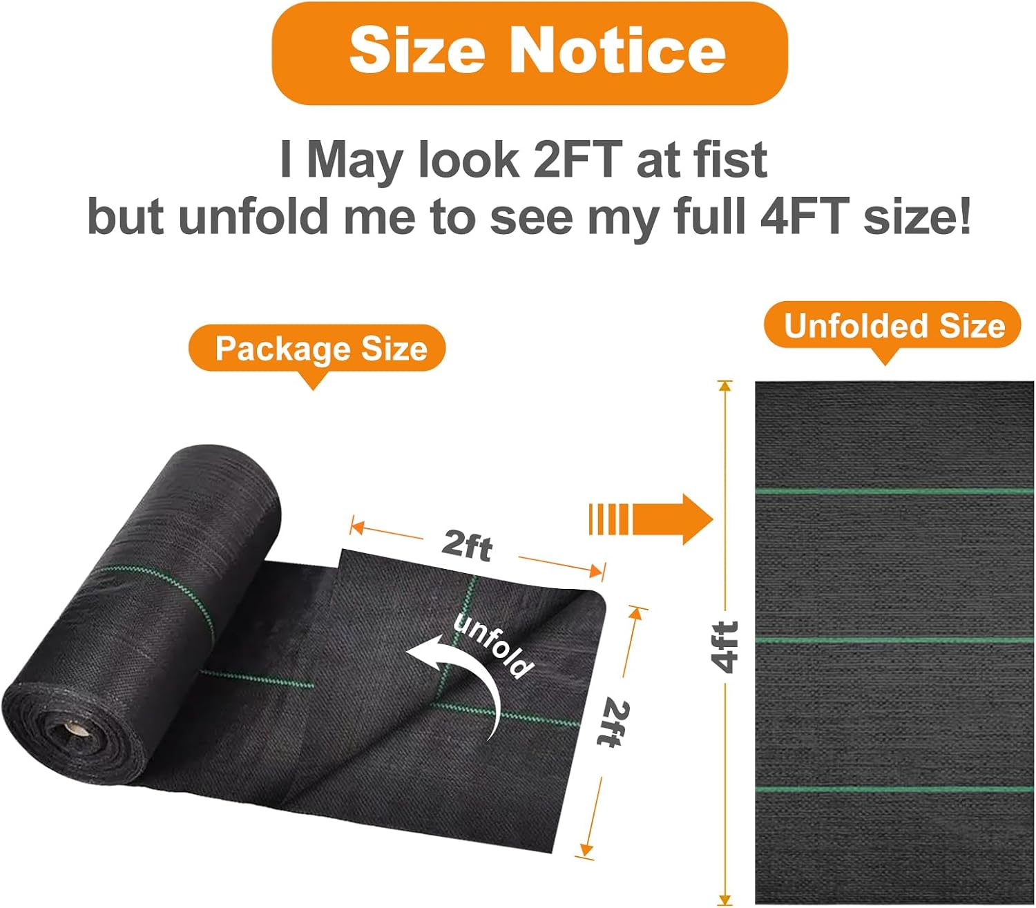 AMAGABELI 3.2oz 4ft x 100ft Weed Barrier Landscape Fabric Premium Garden Cloth Heavy Duty Weed Control Blocker Mat Gardening Ground Cover Durable Woven Geotextile Fabric Driveway Underlayment