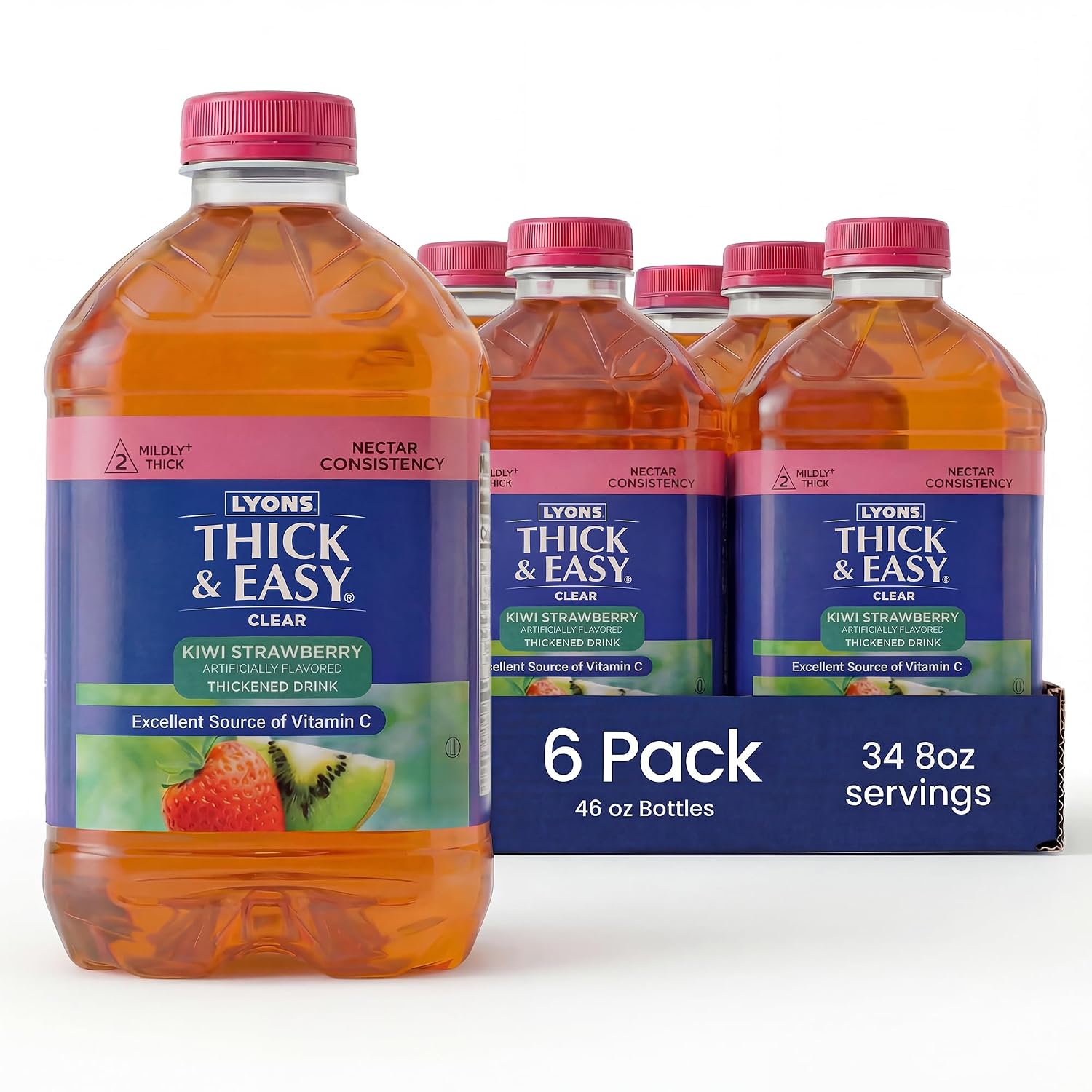 Thick & Easy Thickened Orange Juice, IDDSI Level 3 Ready-to-Drink Thickened Beverage for Swallowing Support, Moderately Thick Honey Consistency, 4 fl oz Cups - 24 Pack | IDDSI Level 3, Ready-to-Drink, Beverage for Swallowing Support, Moderately Thick Hon…