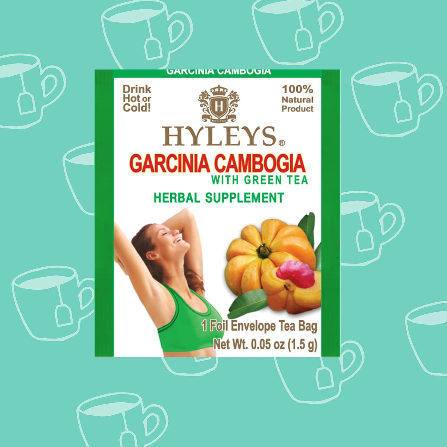 HYLEYS Tea Garcinia Cambogia Green Tea 5 Flavors Assortment - 25 Tea Bags