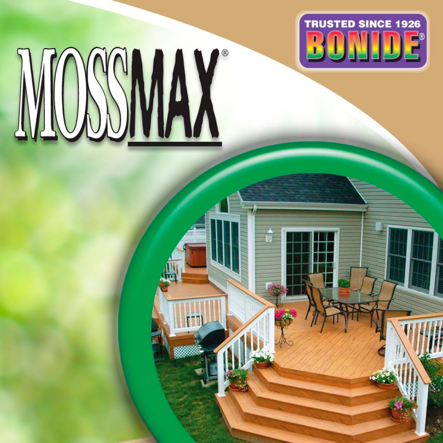 Bonide MossMax, 32 oz Ready-to-Spray Control for Algae, Moss and Lichens, Outdoor Home and Garden Use, Nonstaining Formula