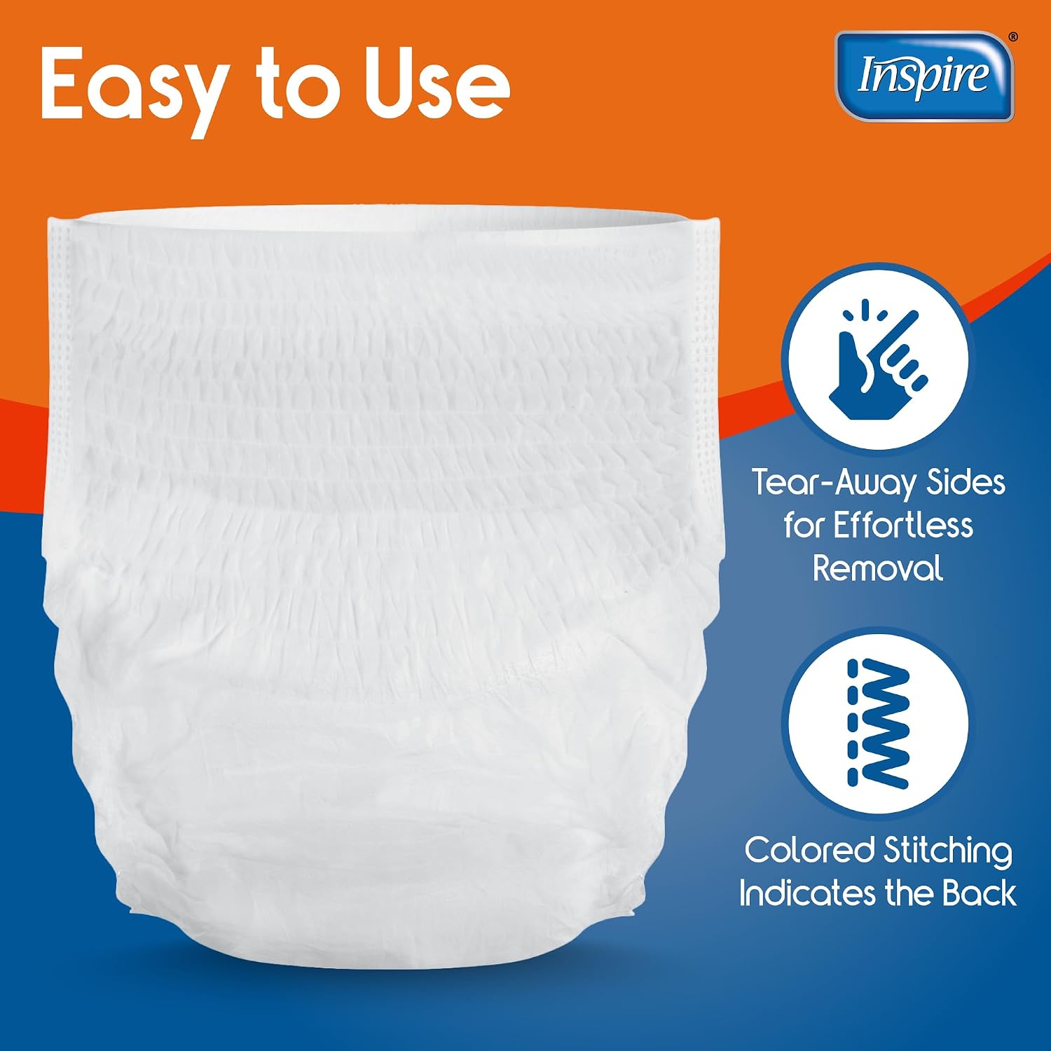 Inspire Protective Underwear for Men and Women with Incontinence | Adult Diapers | Disposable Underwear for Adults | Adult Pull Ups - 4 Bags of 14 | 56 Total (Extra Large)