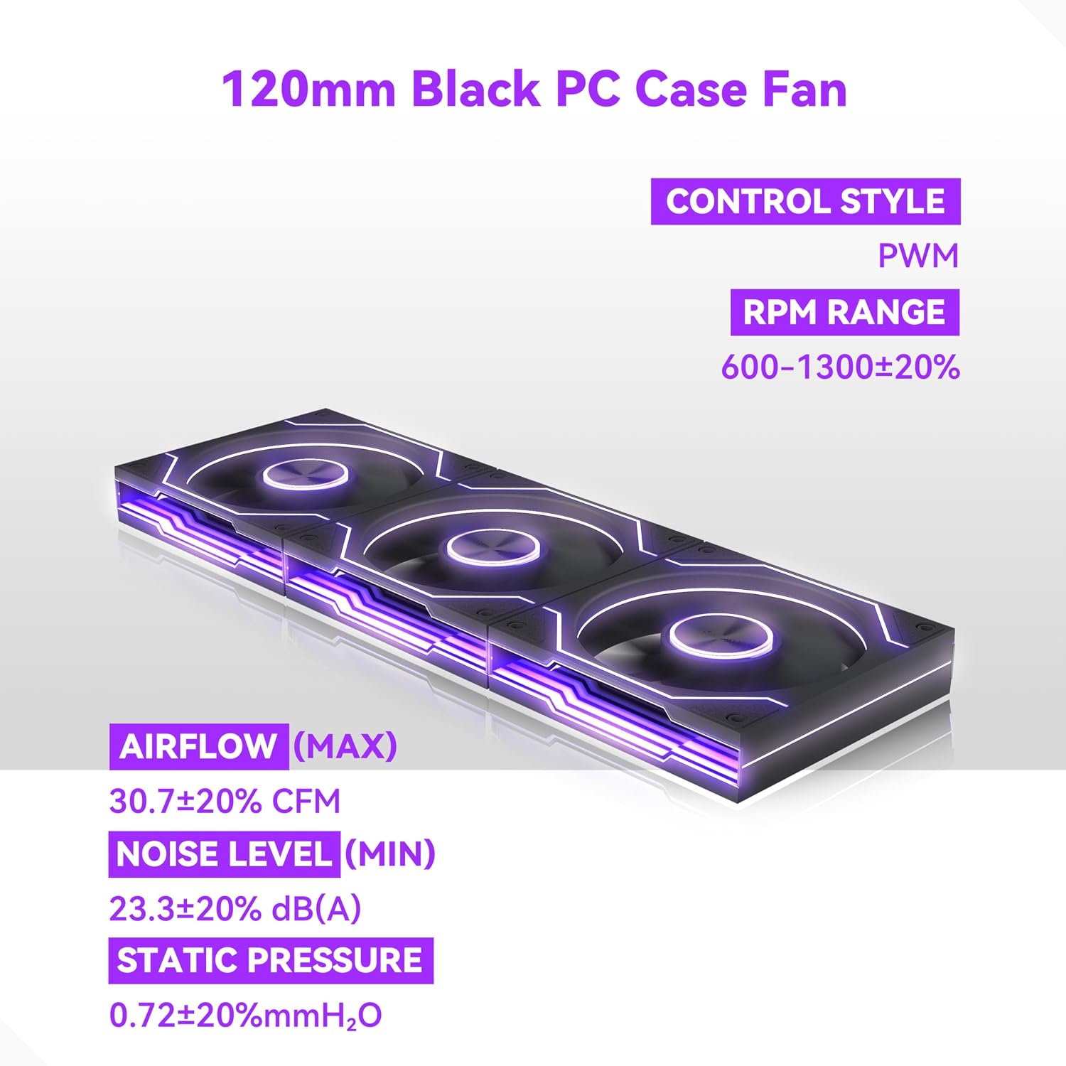 MUSETEX Y6 PC Case, Pre-Installed 7 Infinity Mirror PWM ARGB Fans, ATX Mid Tower Computer Case, Gaming PC Case with Type-C, 270° Full View Tempered Glass, Black