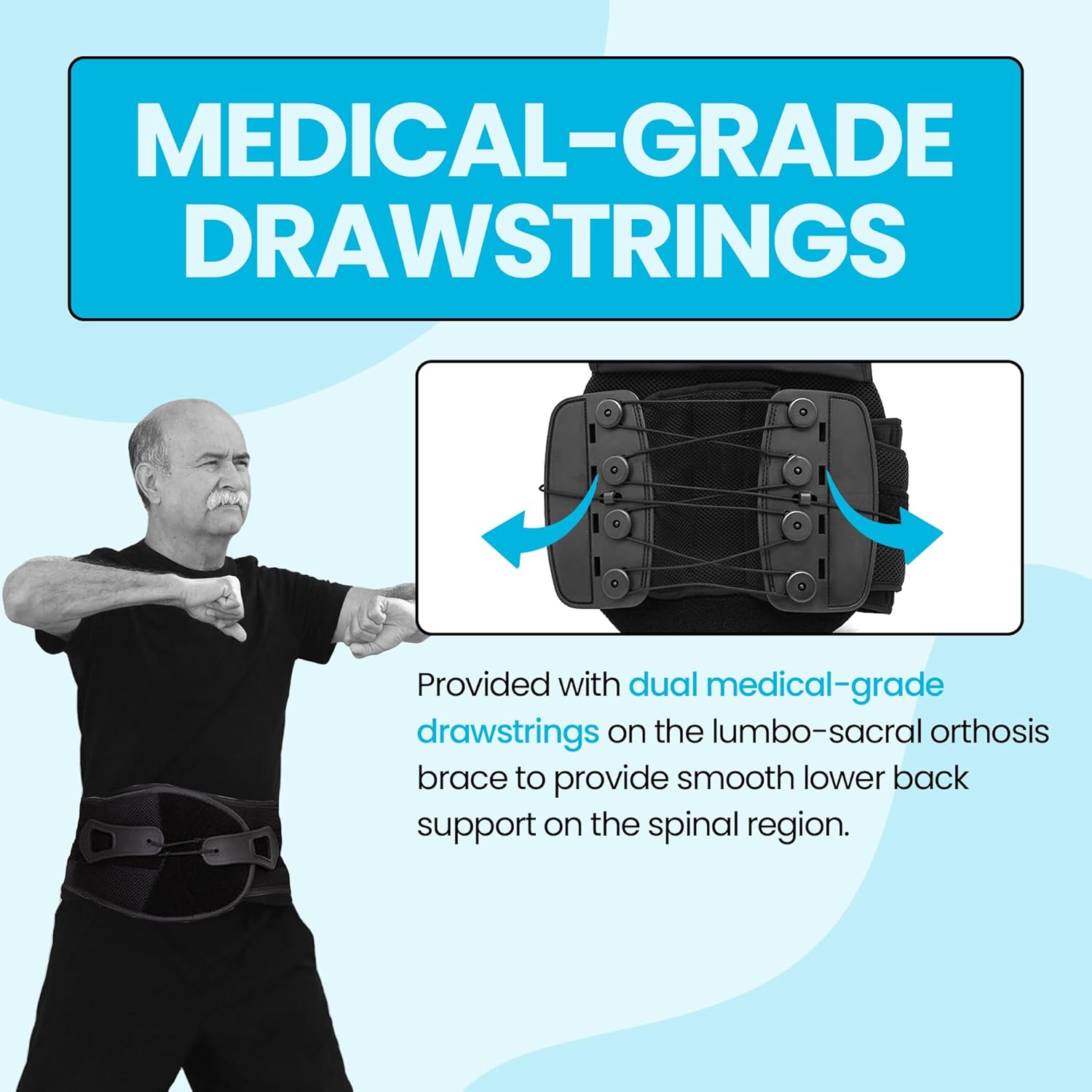 Comfyorthopedic LSO Back Brace for Lower Back Pain for Women & Men for Herniated Disc, Scoliosis, Post Surgery, Spine Fractures
