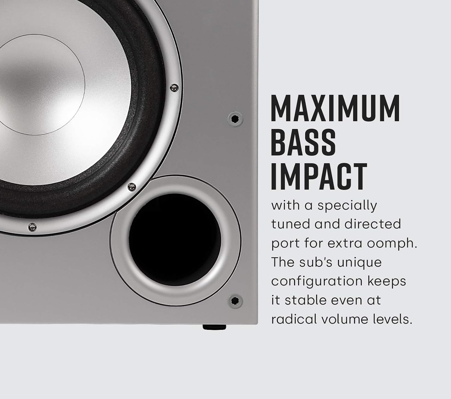 Polk Audio PSW10 10" Subwoofer, Big Bass Compact Design, Up to 100 Watts