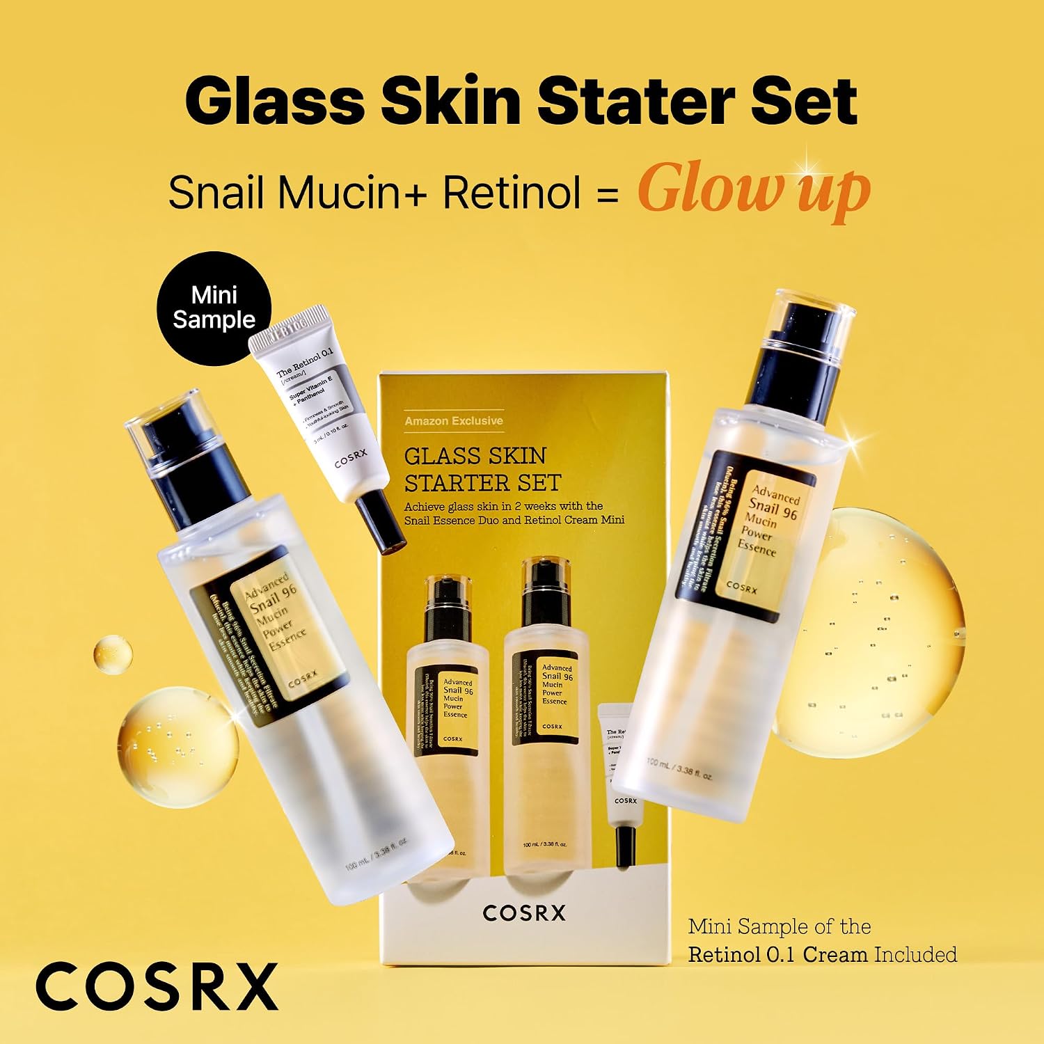 COSRX Snail Mucin 96% Repairing Serum for Sooothing & Hydrating 3.38 oz. | Snail Secretion Filtrate for Dull Skin & Fine Lines, Korean Skin Care