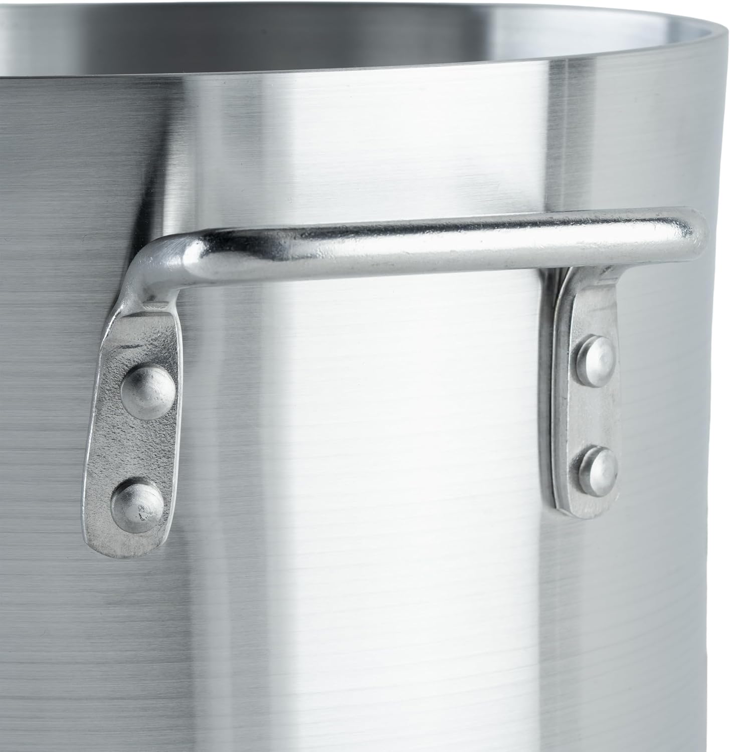 Winco 20 qt Aluminum Heavy-Duty Stock Pot | Thick walls, Riveted handles, Wide base, Great for Stocks, Soups, Pasta and Batch Cooking
