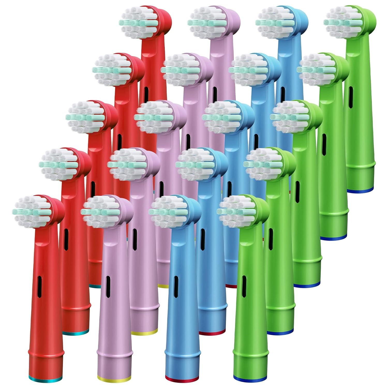 Replacement Toothbrush Heads Compatible with Oral-B Braun 20 Pcs | Professional Electric Toothbrush Brush Heads for Oral B Replacement Head Refill Pro 500/1000/1500/3000/3757/5000/7000/7500