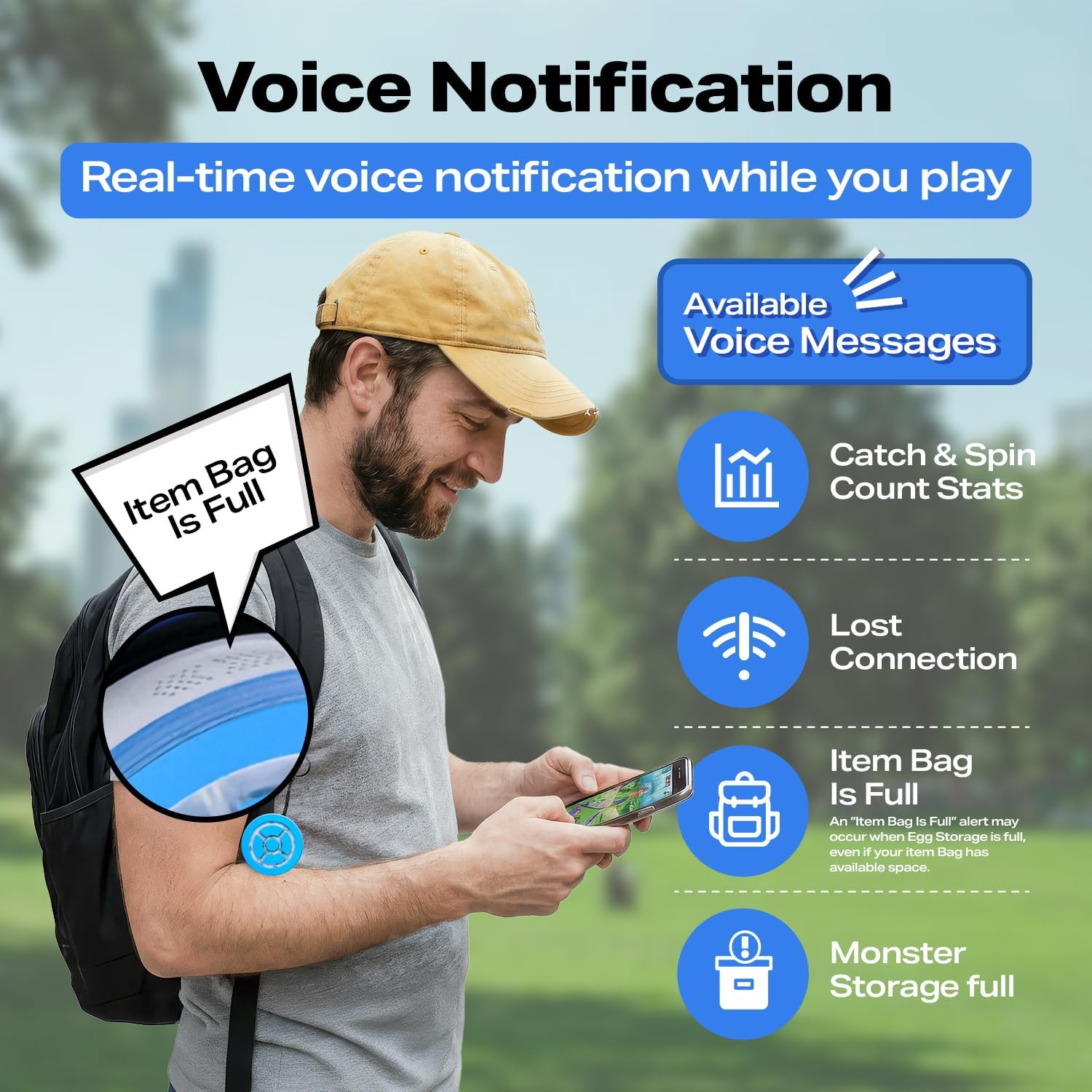 DuoMon 3 Advance Auto Catcher for Pokemon Go Plus - 2 Account Play, Auto Catch & Spin, Voice Alerts, Auto Reconnect, Mobile App - 2026 Edition