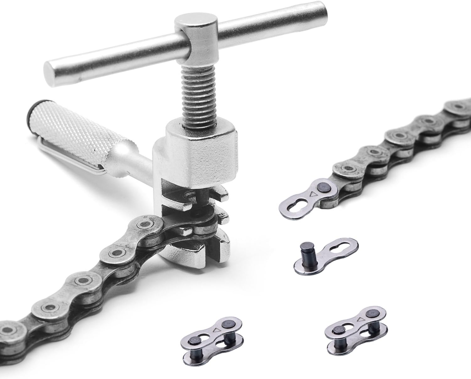 8 Pairs Bicycle Missing Link for 6, 7, 8, 9, 10 Speed Chain Master Link for Bicycle Chain Reusable Bike Parts, Silver