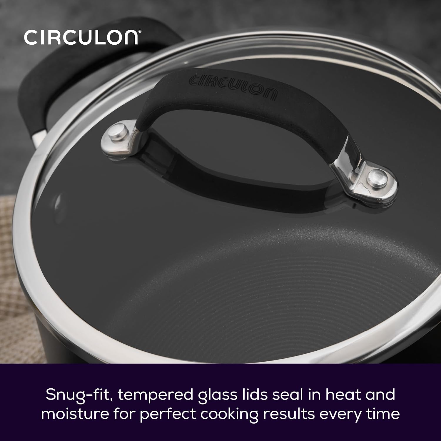 Circulon Premier Professional Hard Anodised Cookware Set, Black - 5 Piece