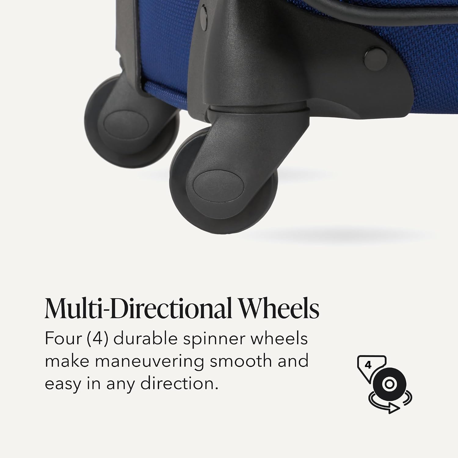 SWISSGEAR Sion Carry-On Spinner Luggage, Softside Expandable, Lightweight Suitcase, Dark Grey, 22.75-Inch