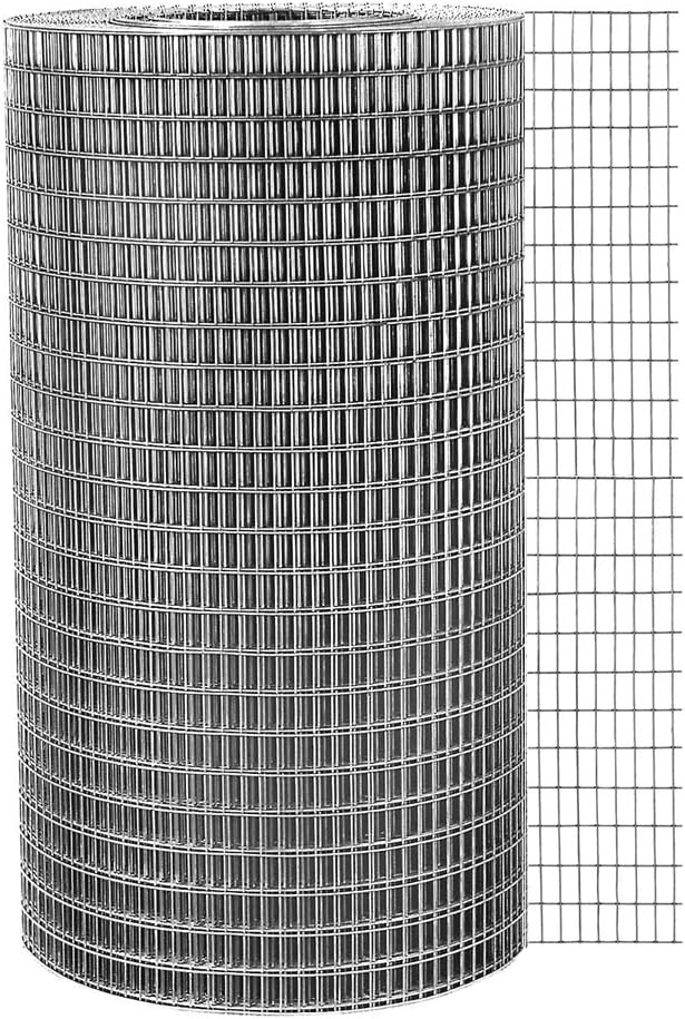 Garden Zone 36 Inches x 25 Feet - 1 x 2-Inch Openings, 14-Gauge - Galvanized Welded Wire Fencing - For Cages and Fencing for Rabbits, Gardens, Cattle Panels
