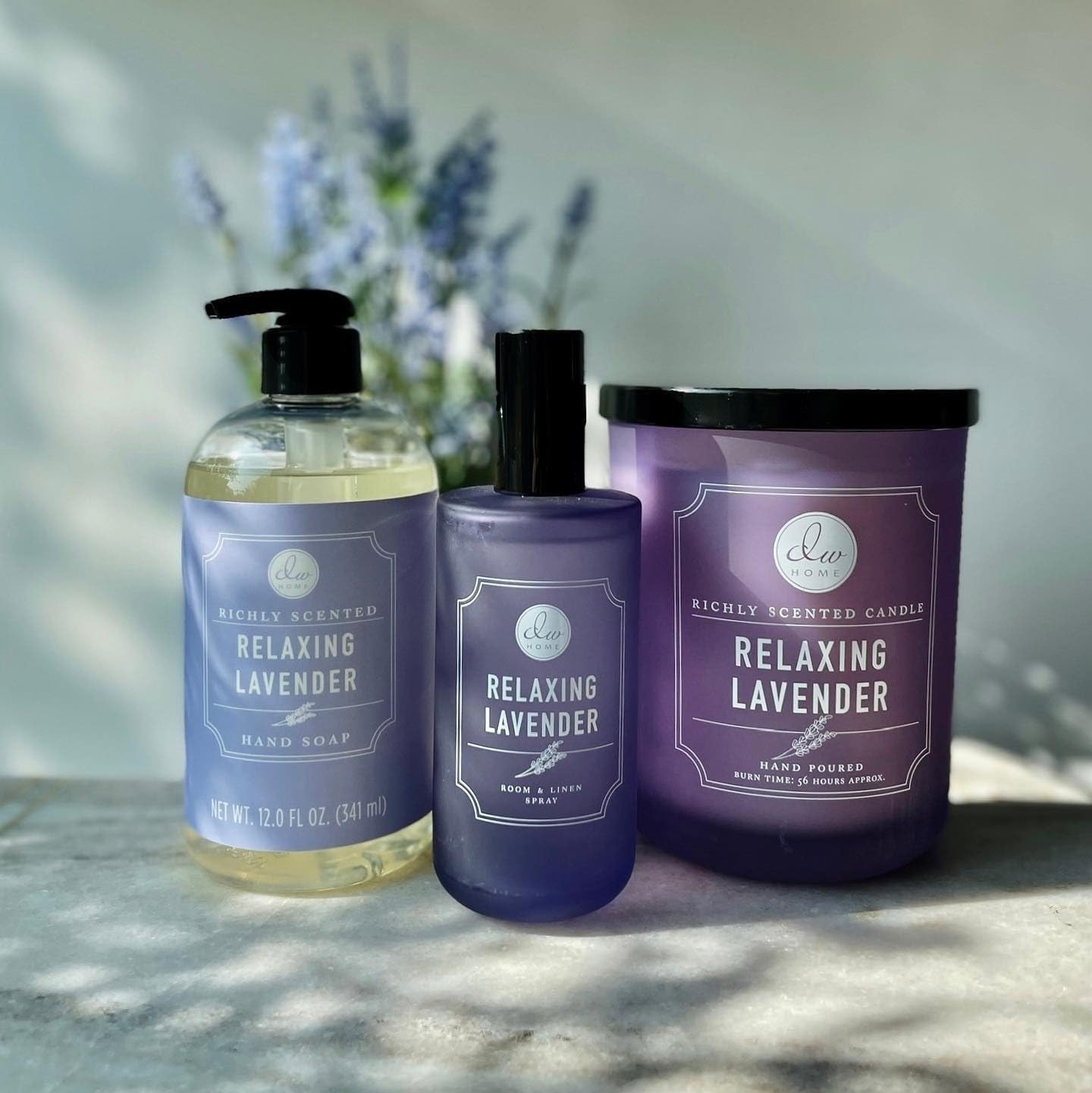 DW Home Relaxing Lavender Scented Candle for Home, 9 oz, 8.8 oz Candle Jar, Up to 33H Burn Time, Luxury Scented Candle for Relaxation, Gifting, Home Décor