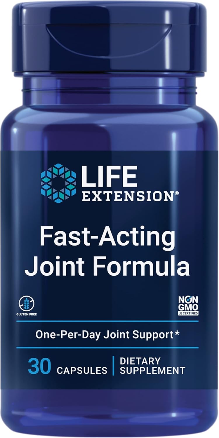 Life Extension Fast-Acting Joint Formula, 30 Capsules | With Keratin, Korean Angelica & Hyaluronic Acid, Joint Health Support, Non-GMO & Gluten-Free