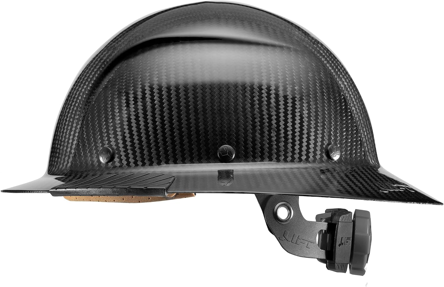 LIFT SAFETY Dax Carbon Fiber Full Brim Hard Hat | Safety/Construction Helmet w/ 6 Point Suspension for Comfort & Impact Protection