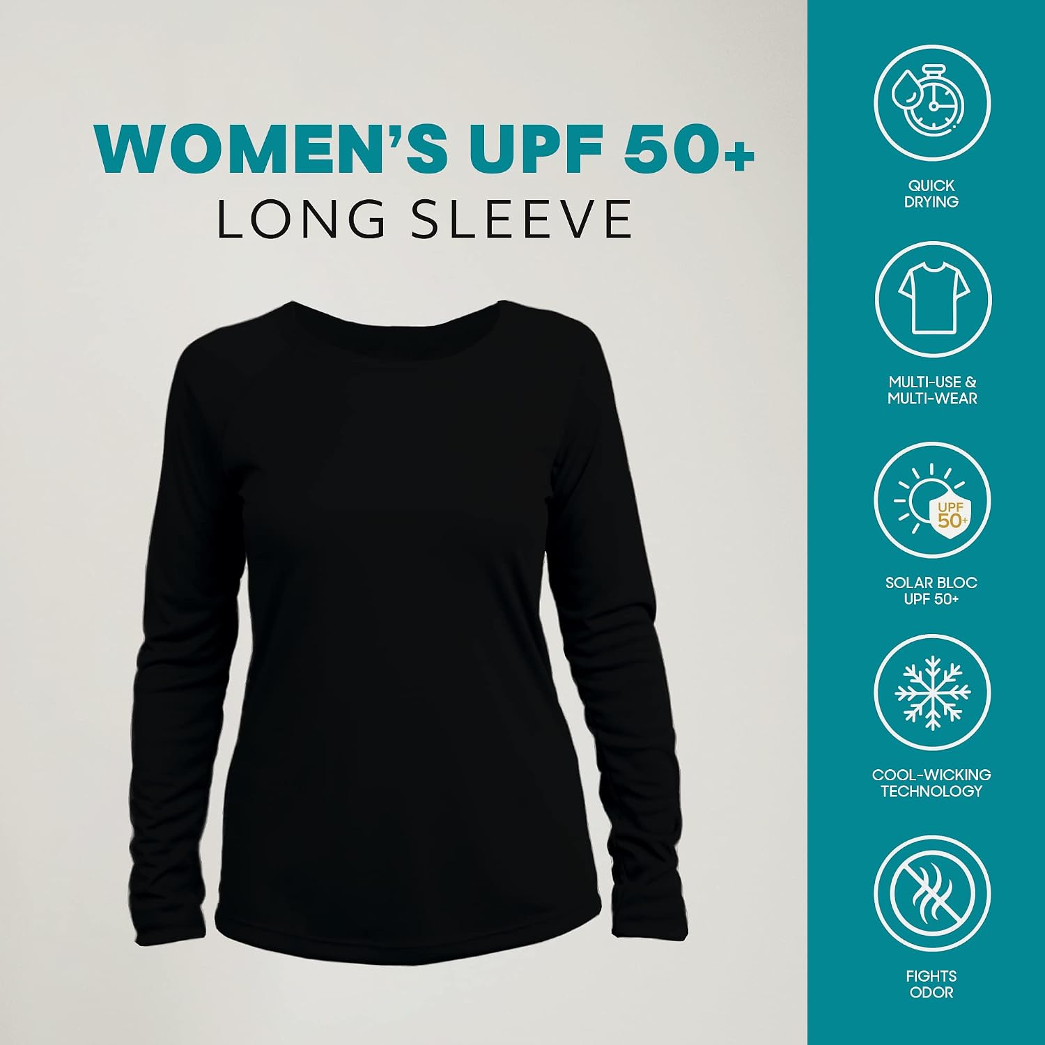Vapor Apparel Women’s UPF 50+ UV Sun Protection Long Sleeve Performance Regular Fit T-Shirt for Sports and Outdoor