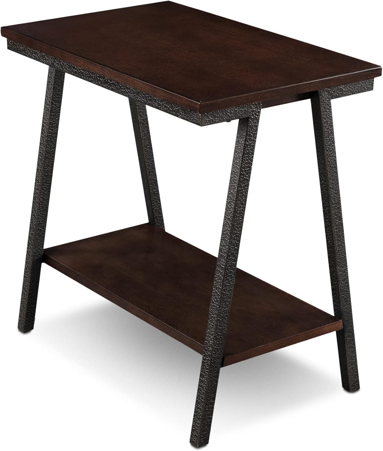 Leick Home Shield Wedge End Table, 21", Glazed Auburn