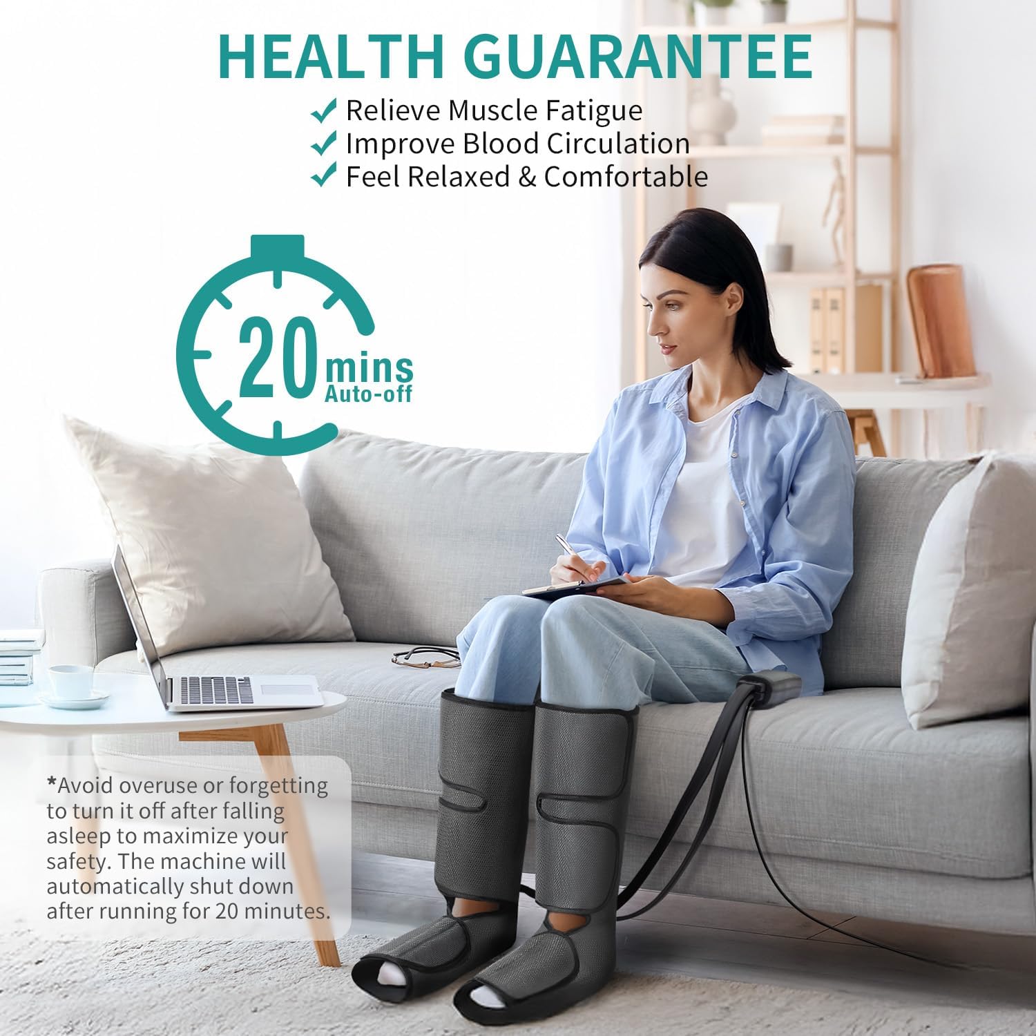 Nekteck Leg Compression Massager for Circulation and Relaxation