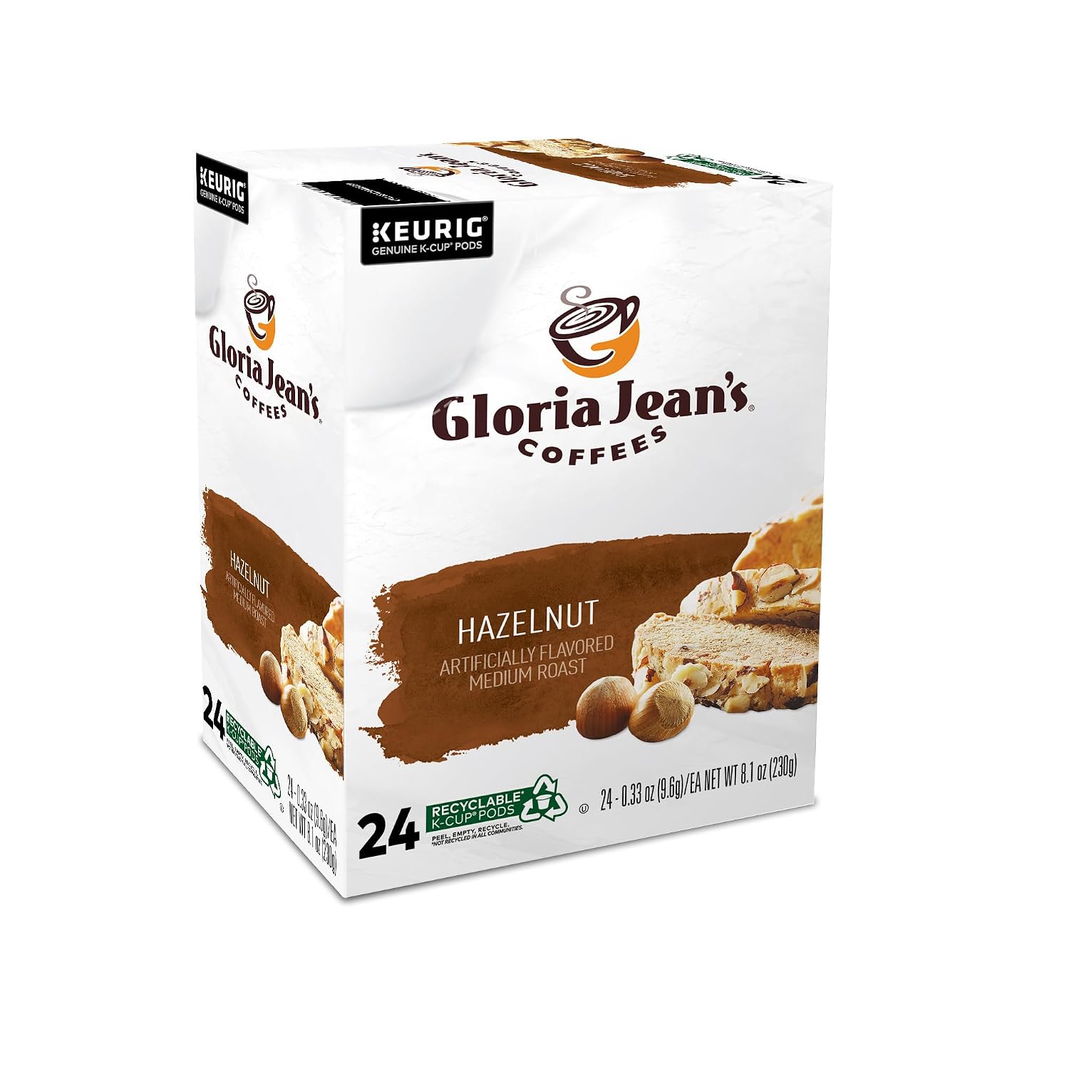 Gloria Jean's Coffees Butter Toffee, Single-Serve Keurig K-Cup Pods, Flavored Medium Roast Coffee, 96 Count