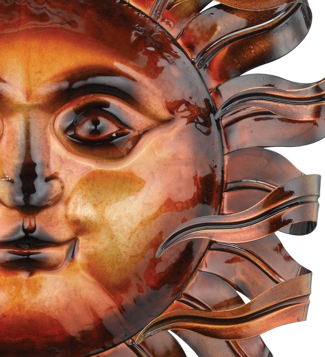Regal Art & Gift Handcrafted Metal Sun Wall Decor, Rustic Sunburst Wall Art | Copper Patina, 40 in, Metal, Rust-Resistant Sunburst Sculpture, Eye-Catching Accent for Patio, Garden & Home