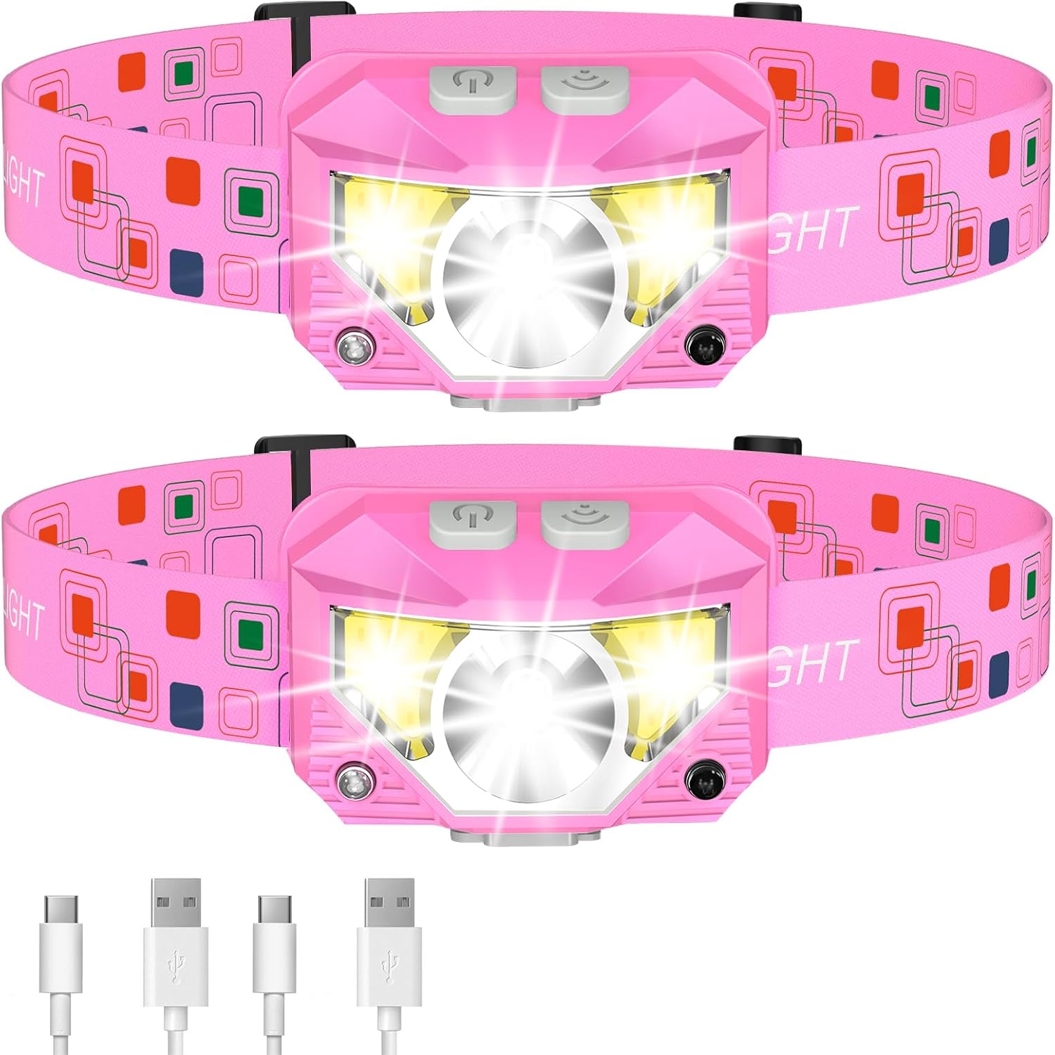 LHKNL Headlamp Flashlight, Lumen Bright Head Lamps LED Rechargeable Camping