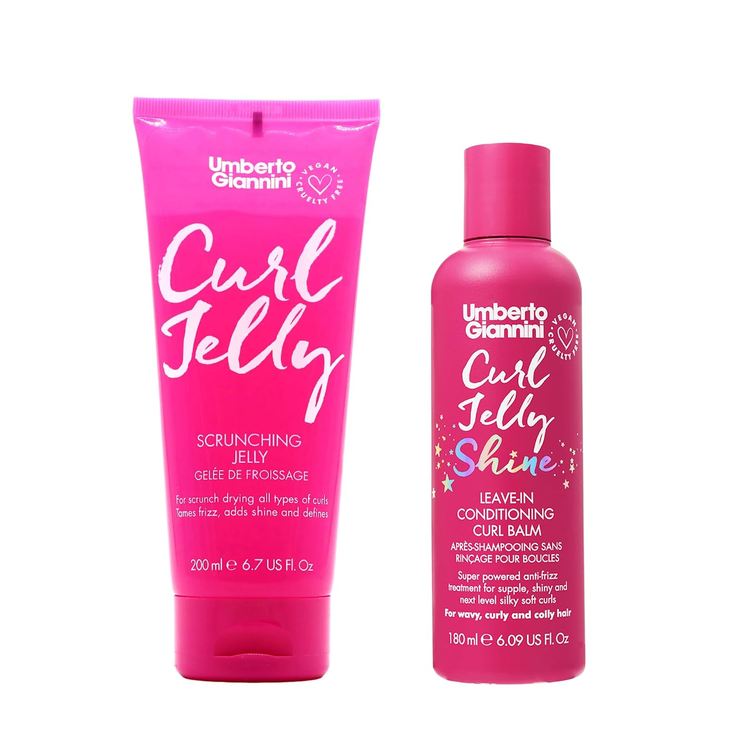 Umberto Giannini Curl Jelly Scrunching Jelly 6.7 fl Oz - Frizz Solution Defining Hair Gel for 2a-4c Curly, Wavy, Coily Hair - Vegan & Cruelty-Free